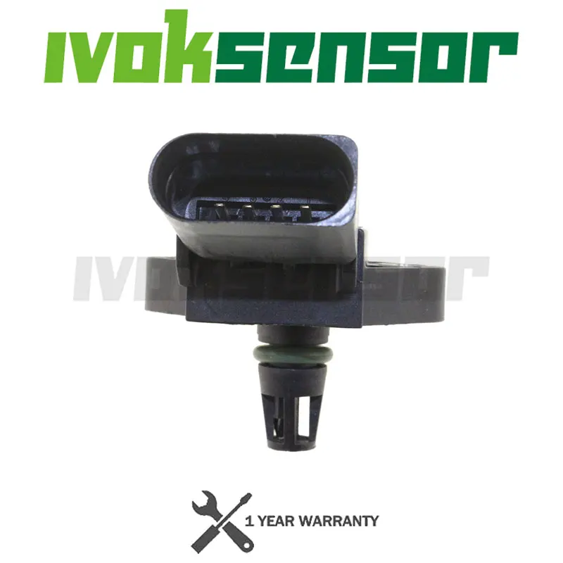 MAP Sensor Manifold Absolute Intake Air Temp Turbo Boost Pressure For Audi A8 Q7 TT 2.0L 2.5L 3.0L 0281002977 03G906051E