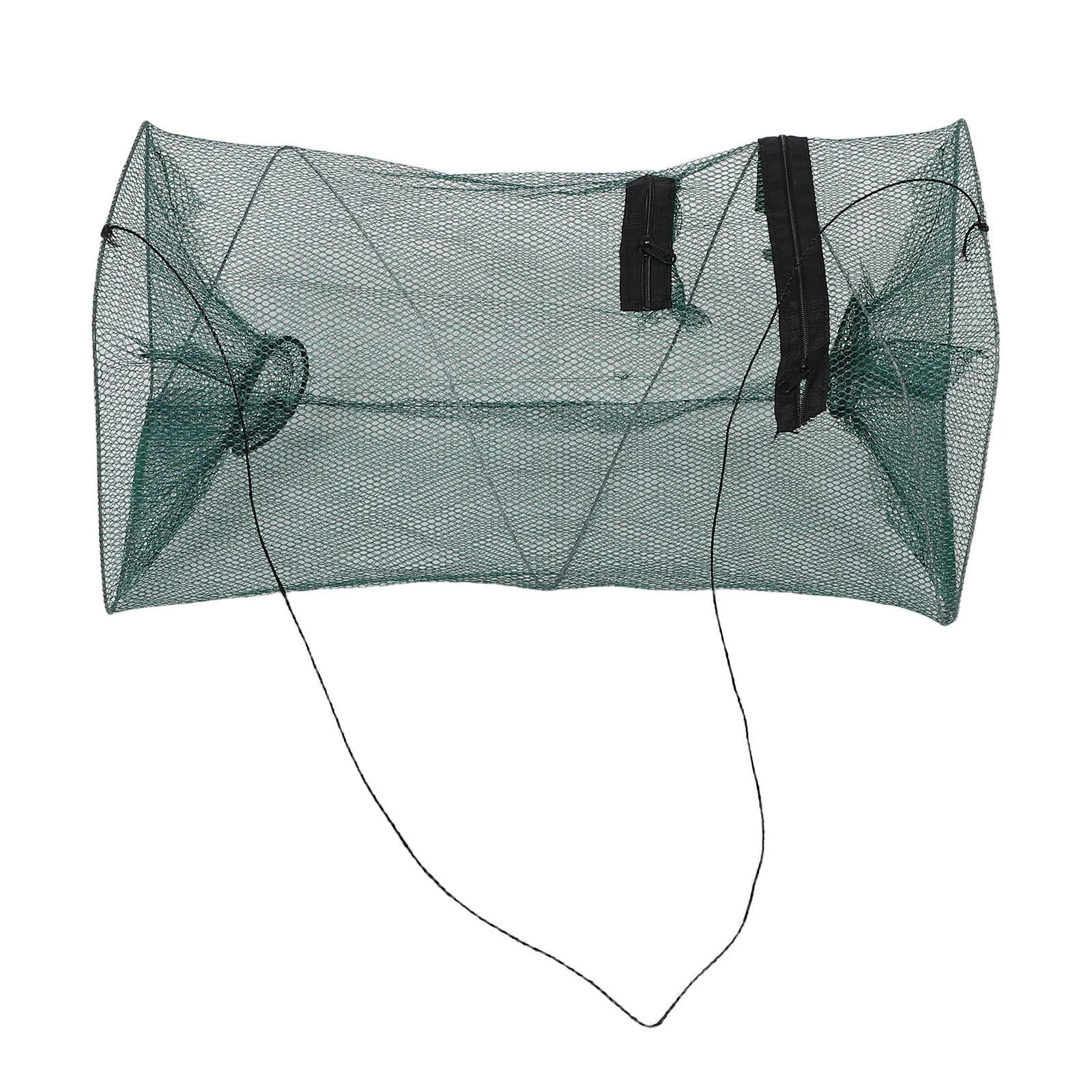 

Foldable Crabbing Net Nylon Shrimp Cage 45x21cm Collapsible Portable Fishing Trap for Crabs Lobsters Crayfish Fishing Trap Net