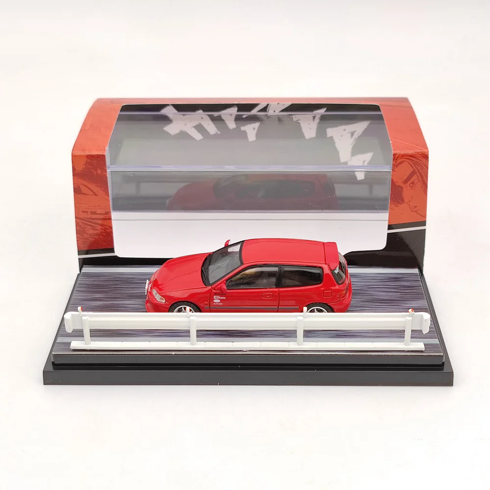 Hobby Japão 1/64 Civic (EG6) Myogi Night Kids / Shingo Shoji Vermelho HJ 641017 Presentes de coleção de carros de brinquedos fundidos HR