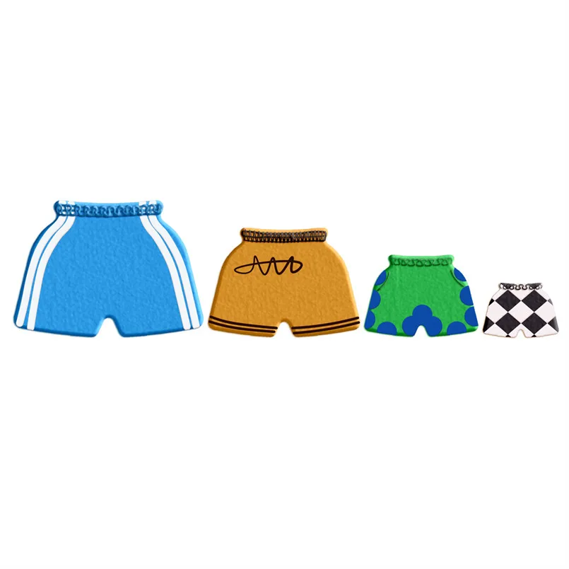 Four Specifications Cartoon Sports Equipment Sports Shorts,Plastic Mold,Cake Fondant Tools,Cookie Sushi and Fruits Cutters