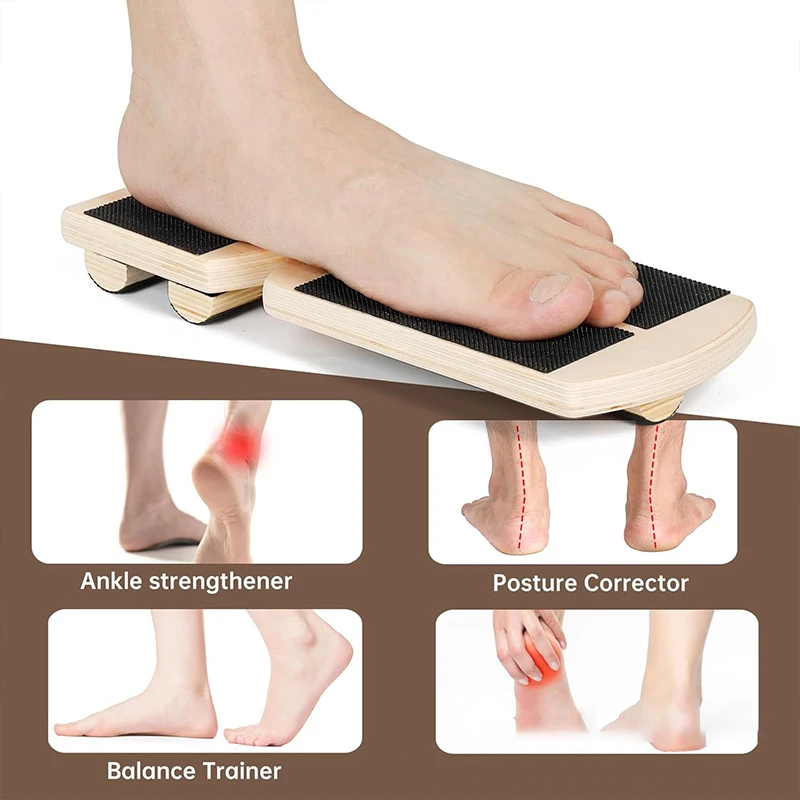 Bein Proprioception Holz Balance Board Incline Ankle Stretcher für Ballett Single Training Anti-Slip Home Gym