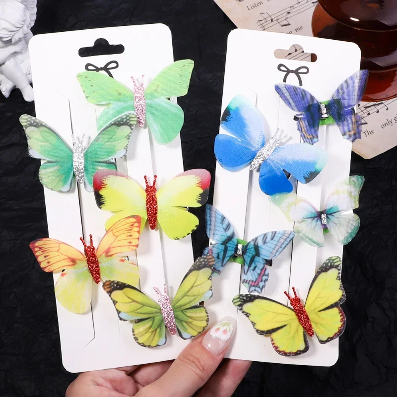 

Butterfly Hair Clips, Hairpin, Hairgrips Decoration for Women, Girls, Kids, Wedding Photography Head Clips, 5pcs/set Hair Access