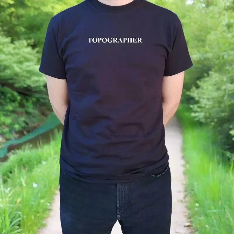 Topographer Organic Cotton T Shirt Travel Geography Hiking S XXL