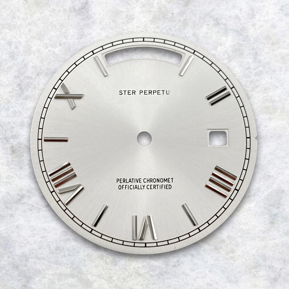 Abu-abu/Biru/Hitam/Putih Angka Romawi 31Mm S Logo Dial Cocok untuk 8285 Jam Tangan Pergerakan Aksesori Modifikasi