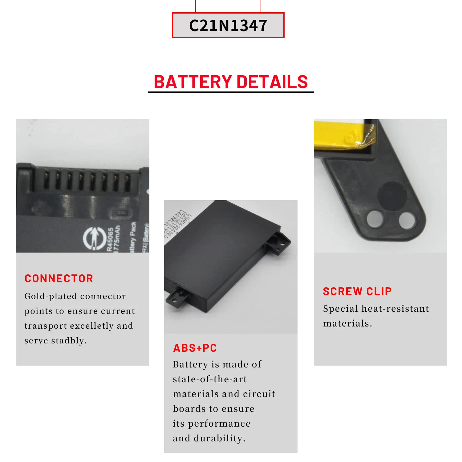 ASUNCELL Batterie 7.6V 38Wh C21N1347 Pour ASUS X555 A555 F555 K555 - Haute Performance
