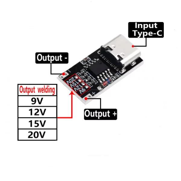 PD3.0/2. 0 PPS/QC4 QC3.0/2.0 FCP AFC 9V 12V 15V 20V decoy board fast charging USB boost cable Type-C router adapter module