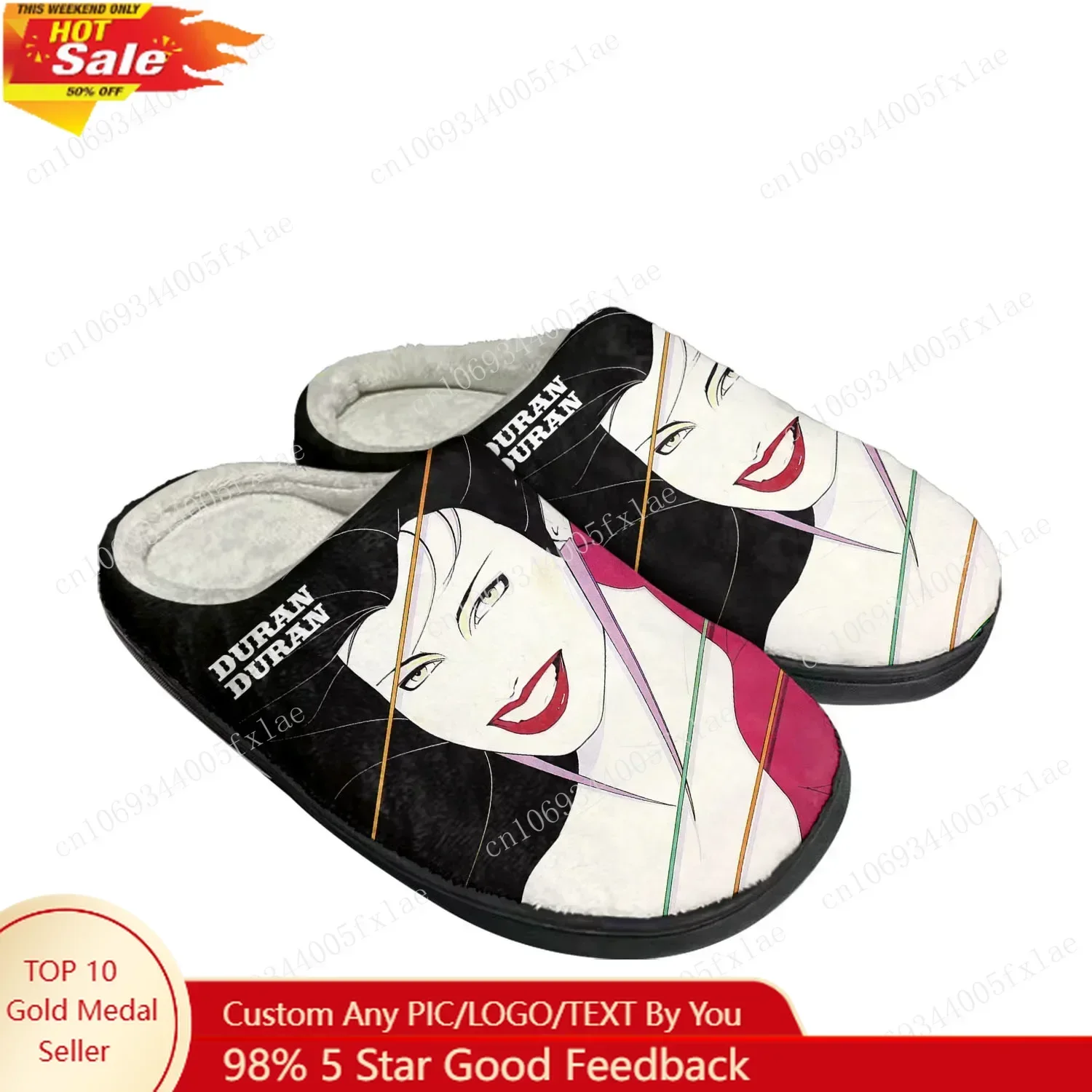 Dance Rock Band Duran Duran Fashion Home Cotton Custom Slippers Mens Womens Sandals Plush Bedroom Keep Warm Shoe Thermal Slipper