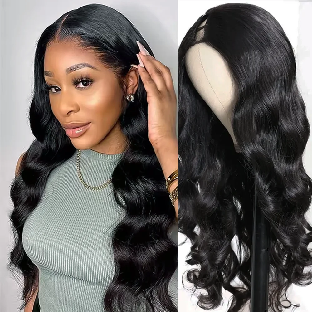 

Длинные волнистые парики с V-образным вырезом из натуральных волос для женщин, полноразмерные парики на заколках, без необходимости оставлять свои волосы, волнистые парики для чернокожих женщин, 32 дюйма