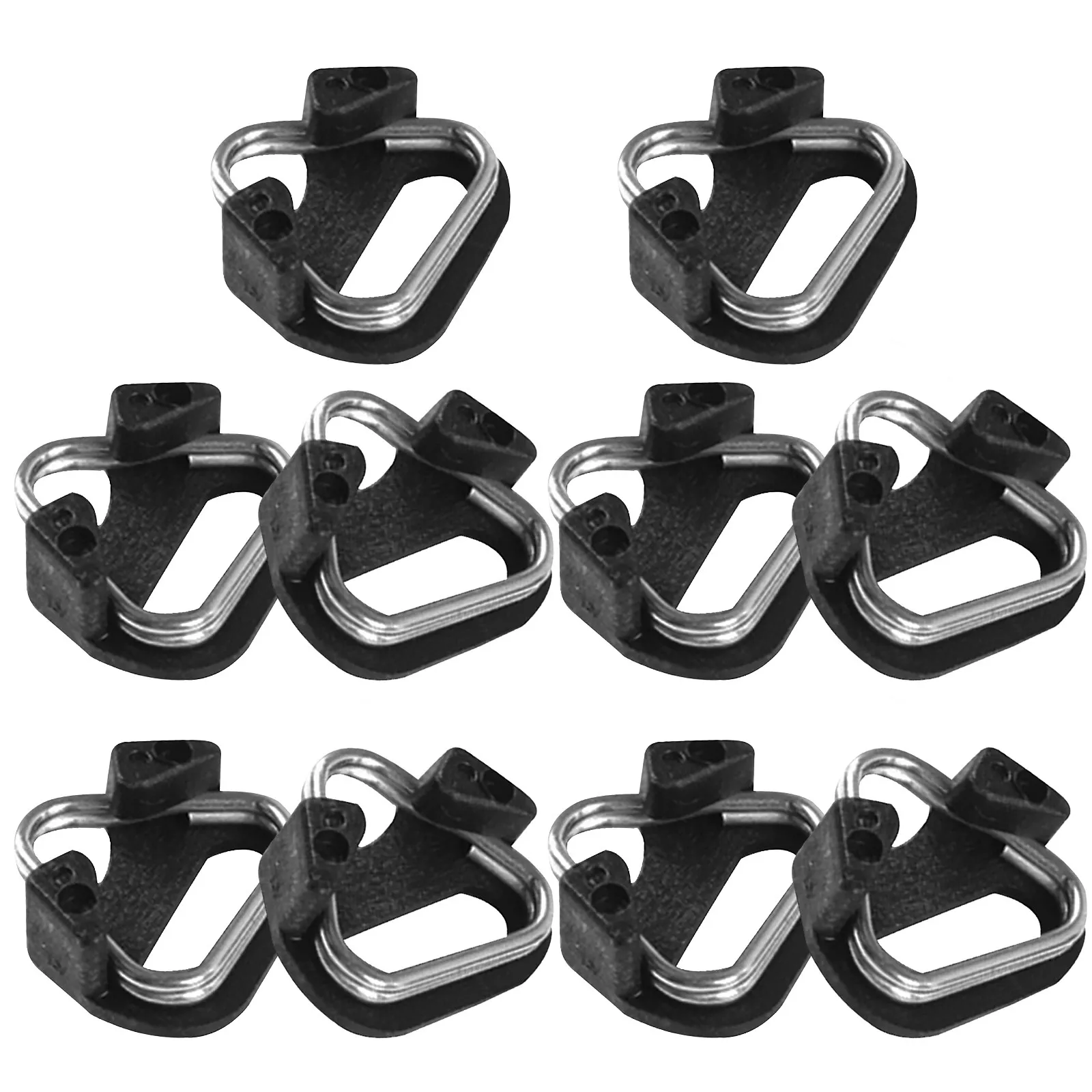 10 Pcs Camera Strap Triangle Lanyard Hooks Ring Stainless Steel Plastic for Shoulder