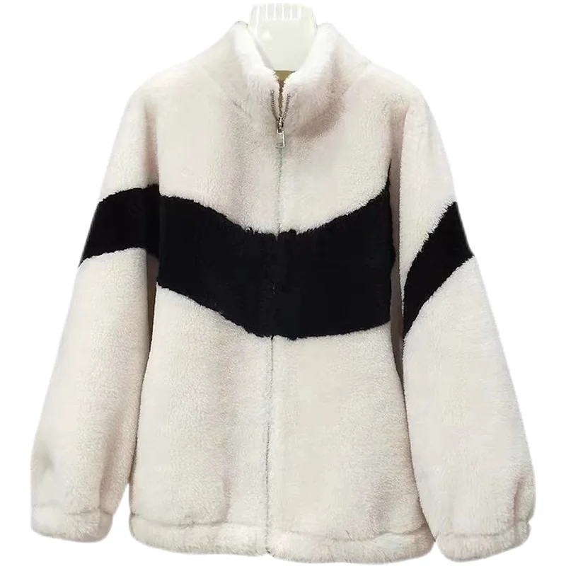 Thickened Parka Coat Women 2022 New Autumn Winter Lamb Wool Jacket Female Outerwear Fashion Loose Warm Cotton Clothing Overcoat