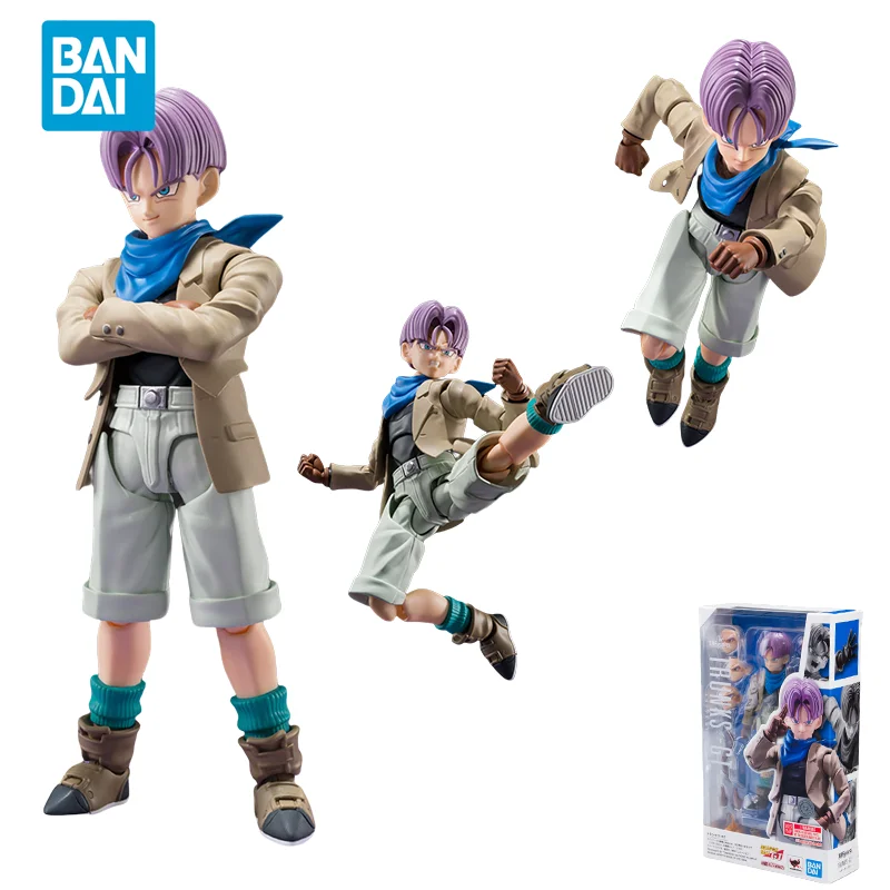 Spot Direct Delivery Bandai Original Dragon Ball GT Anime SHF TRUNKS-GT Action Figure Toys Collectible Model For Children Gift