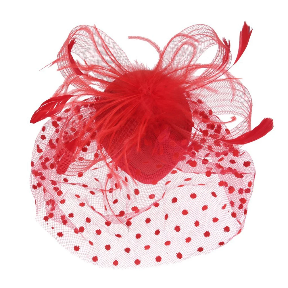 

Vintage Mesh Fascinator Hair Clip Lightweight Floral Beaded Bridal Hat For Wedding Party Prom Ball (Creamy White)