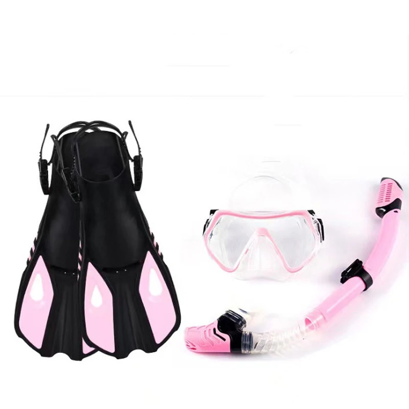 Oulylan Swimming Flippers Diving Fins Snorkeling Goggles Dive Snorkel Equipment Scuba Diving Swimming Fins Set Adult Flippers