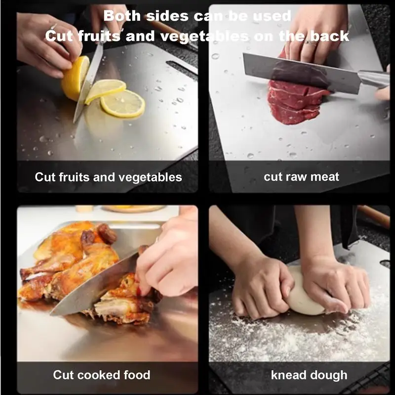 Thickened Stainless Steel Cutting Board Antibacterial and Mildew-proof Household Cutting Board Kitchen Kneading Dough Board