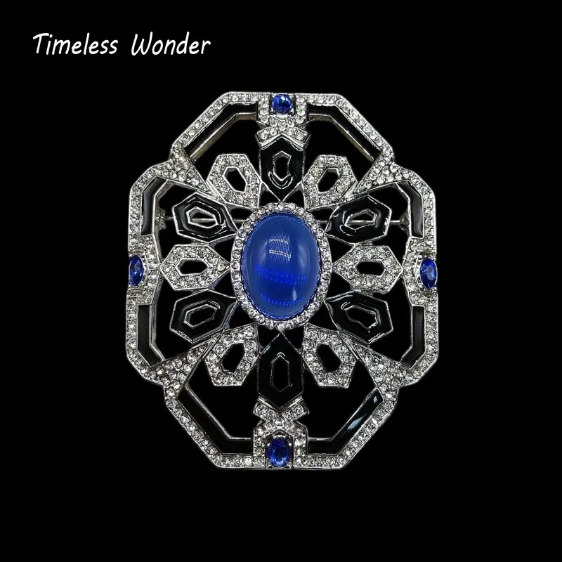

Timeless Wonder Crystal Zircon Enamel Geo Brooch Pins for Women Designer Jewelry Top Trendy Rare Gift Classy Style 7523