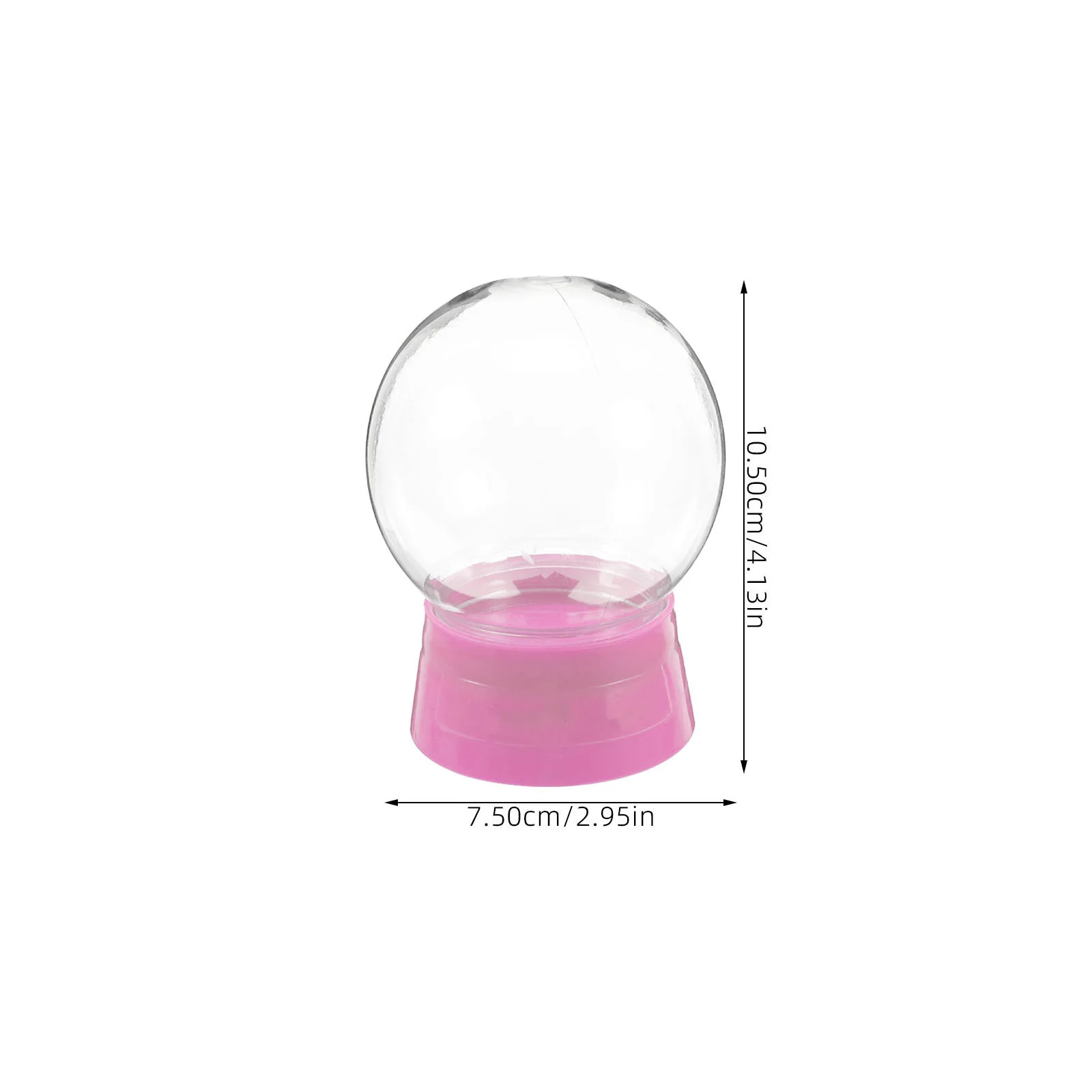 6Pcs Snow Globe DIY Transparent Plastic Round Water Globe 270Ml Empty Fillable Christmas Halloween Keepsake Crafts