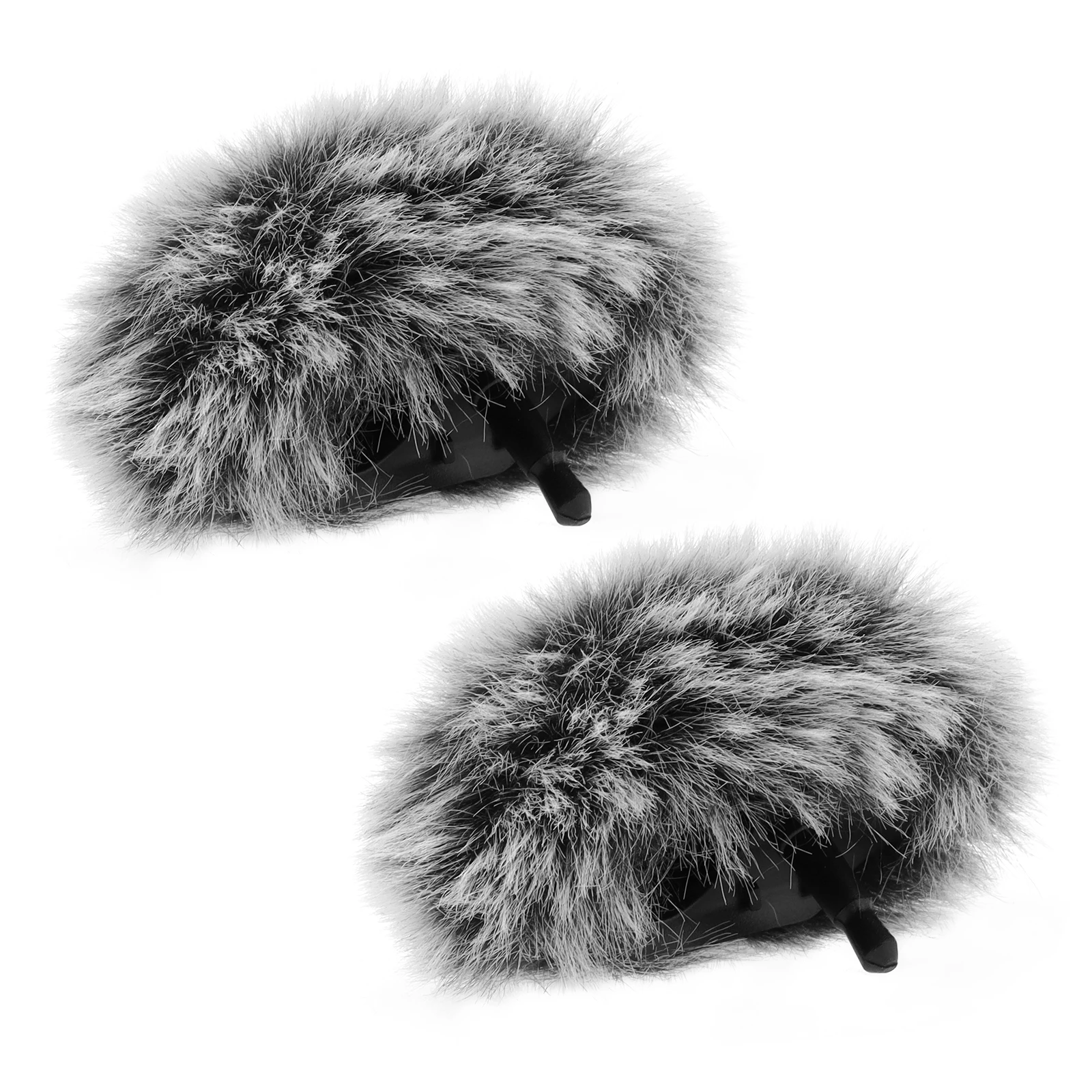 2pcs Grey Microphones Windscreens Fit for DJI MIC 2, Microphone Furry Wind Muff Foam