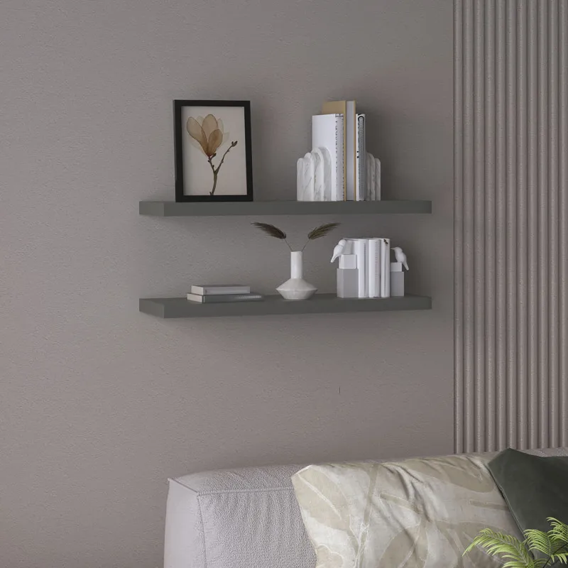 

Ecco 31.5 Wide Floating Shelves Set of 2, Shelves for Wall Decor for Bedroom, Bathroom Storage Shelves, Book Shelves for Living