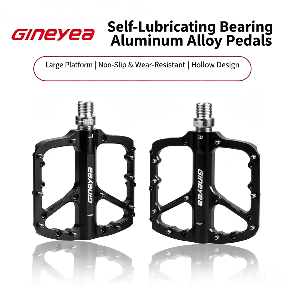 K608 Bicycle Pedals Aluminum Alloy Bearing MTB Flat Pedals Lightweight Anti Slip Cycling Pedals Universal For Road Mountain Bike
