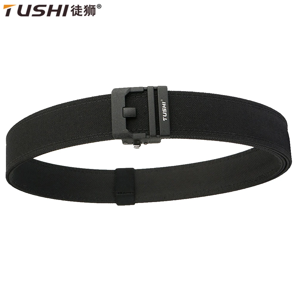 

TUSHI New Men's Tactical Belt Hard 1100D Nylon Belt Outdoor Quick Release Work Military Belt Training Sports Workwear Pants Belt