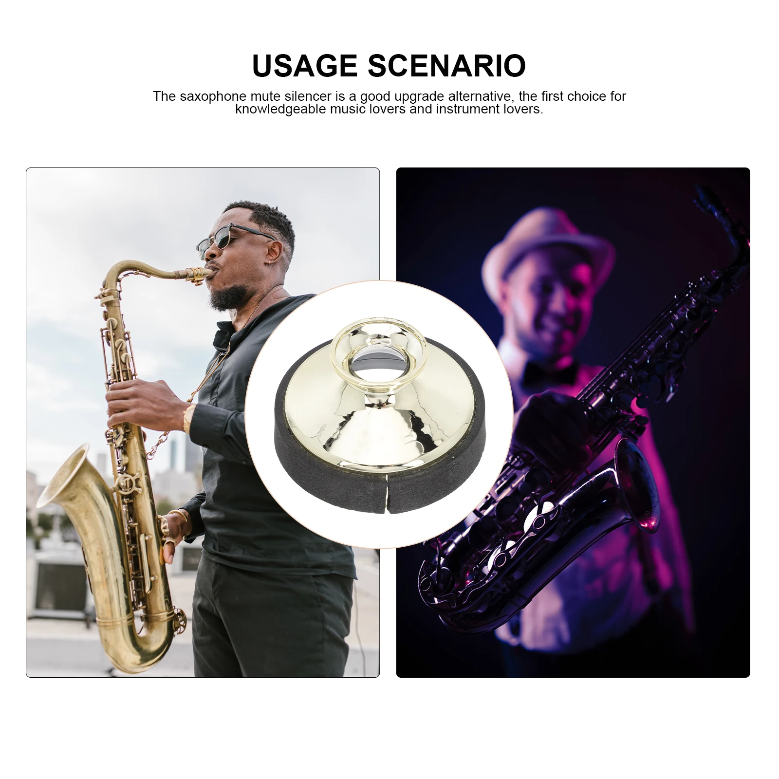 

Plastic Alto Saxophone Mute Sound Dampener For Saxophone Practice Noise Reduction Durable Lightweight Sax Accessory Musical