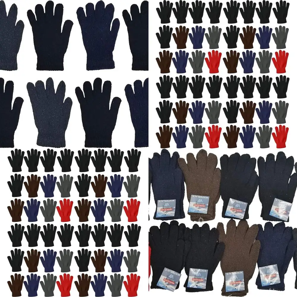 

Зимнее тепло оптом: 48 пар эластичных и матовых внутренних перчаток для мужчин и женщин.