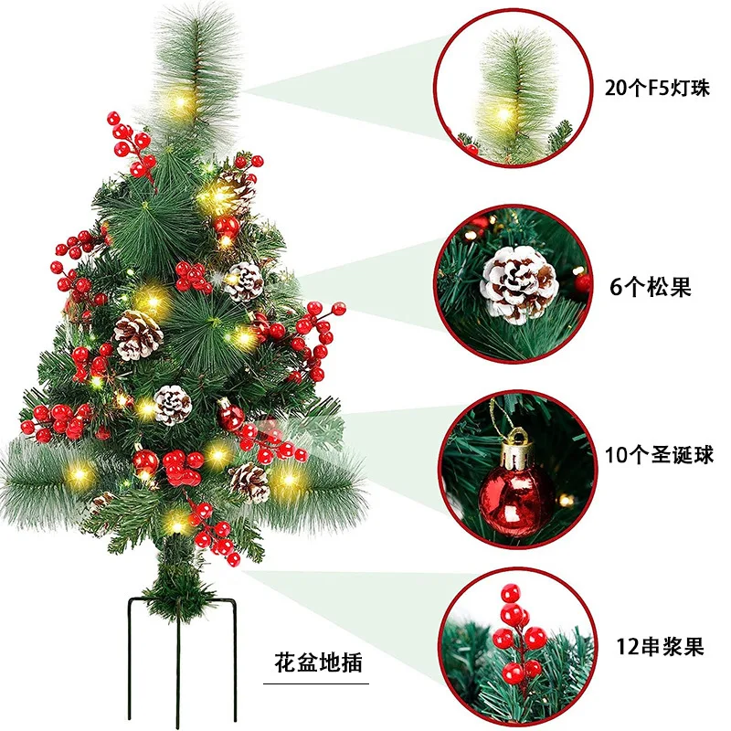 أضواء عيد الميلاد تعمل بالطاقة الشمسية، أضواء حصة خارجية للفناء، المسار، إضاءة عطلة السيارات من الغسق إلى الفجر #3