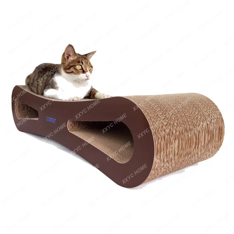 

Cat Scratch Board Extra Large Grinding Claw Non-Dandruff Toy Cool Corrugated Paper Large Chaise Longue Pet Sand Send Cat Grass