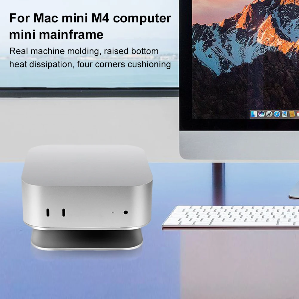 

Металлическая подставка для Mac Mini M4/M4 Pro, настольный держатель, вентиляция, рассеивание тепла, охлаждение, настольный кронштейн, базовый держатель