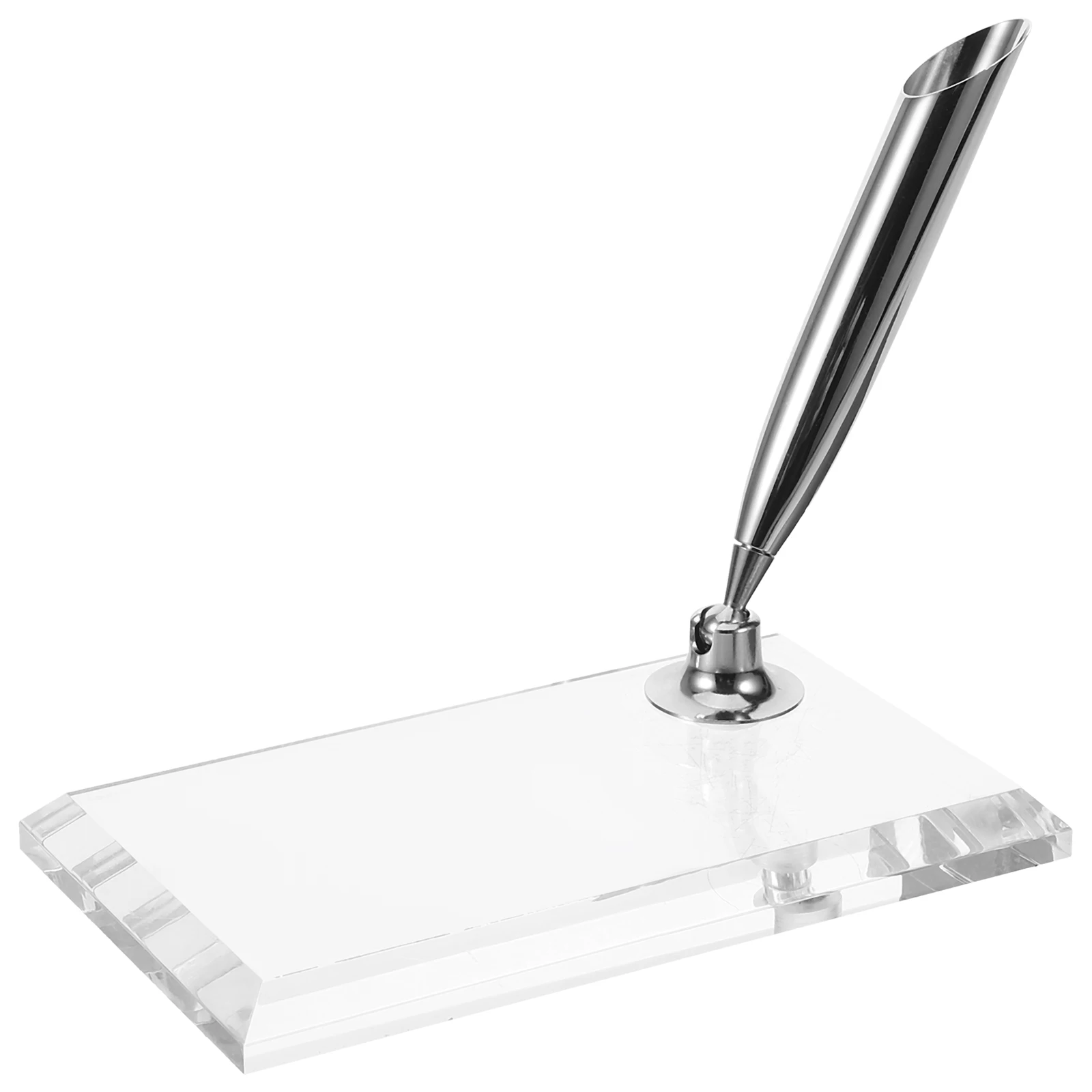 

Dipped Pen Holder Single Stand Acrylic Material Stable Base Office Desk Accessory Quill Pen Support Creative Design