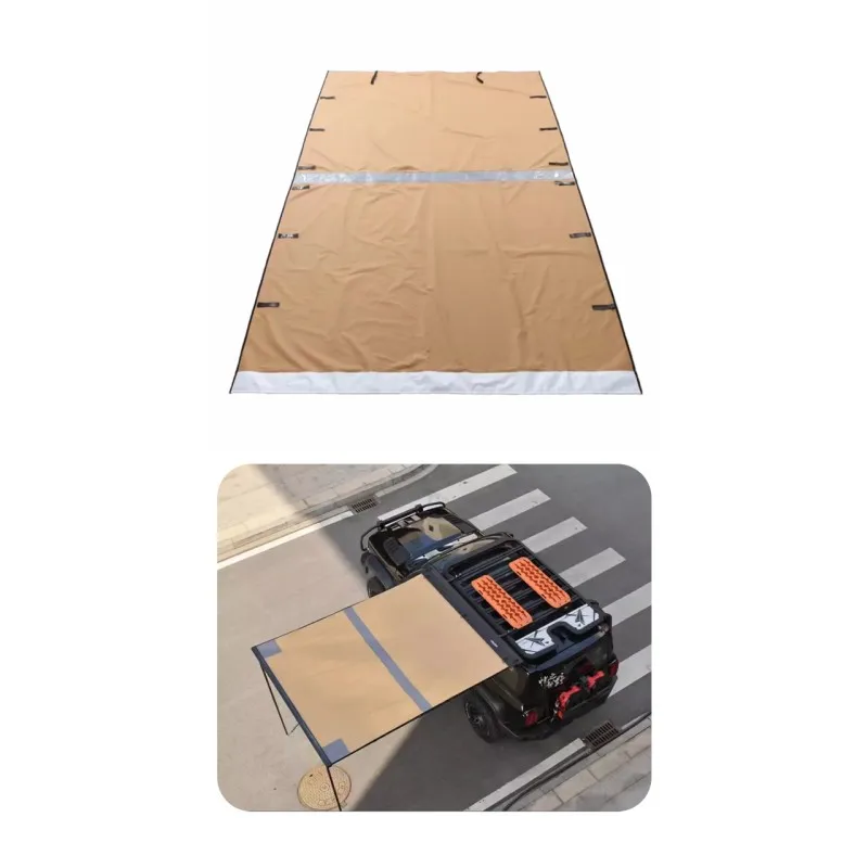 Car Side Roof Top Universal Tent Sun Protection Camping Retractable Hard Shell Pull-Out Awning UV Proof Waterproof