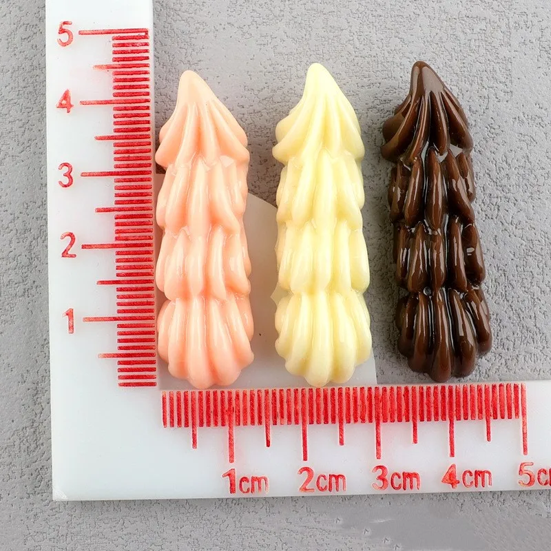 6 stücke 25*35 Simulation Schokolade Harz Flatback Cabochon Handwerk Dekoration Miniatur Lebensmittel Für DIY Puppenhaus Hause Dekoration – Detail 8