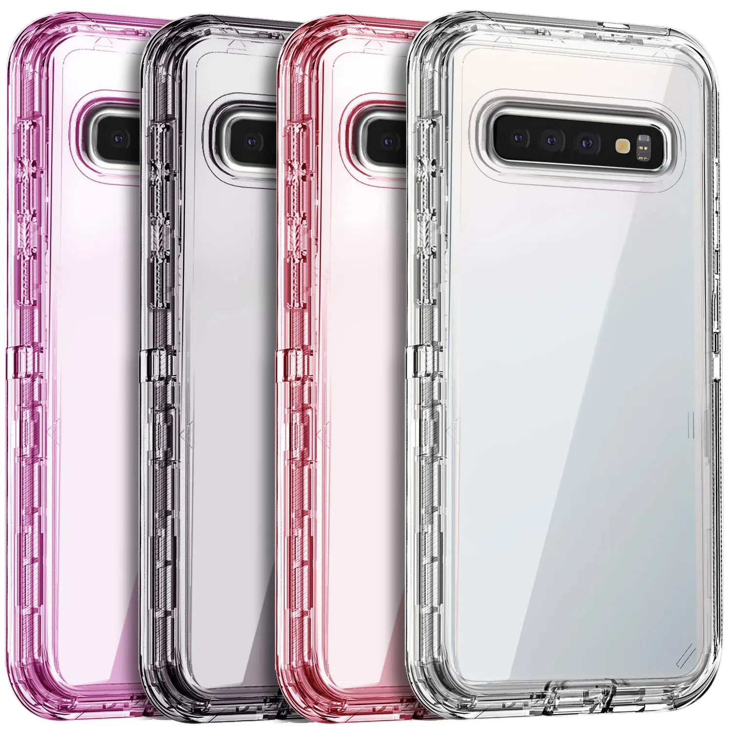 For Samsung Galaxy S10/S10 Plus/S10+/S10e Phone Case Hybrid Rugged Shockproof Protective Heavy Duty Transparent Clear Cover