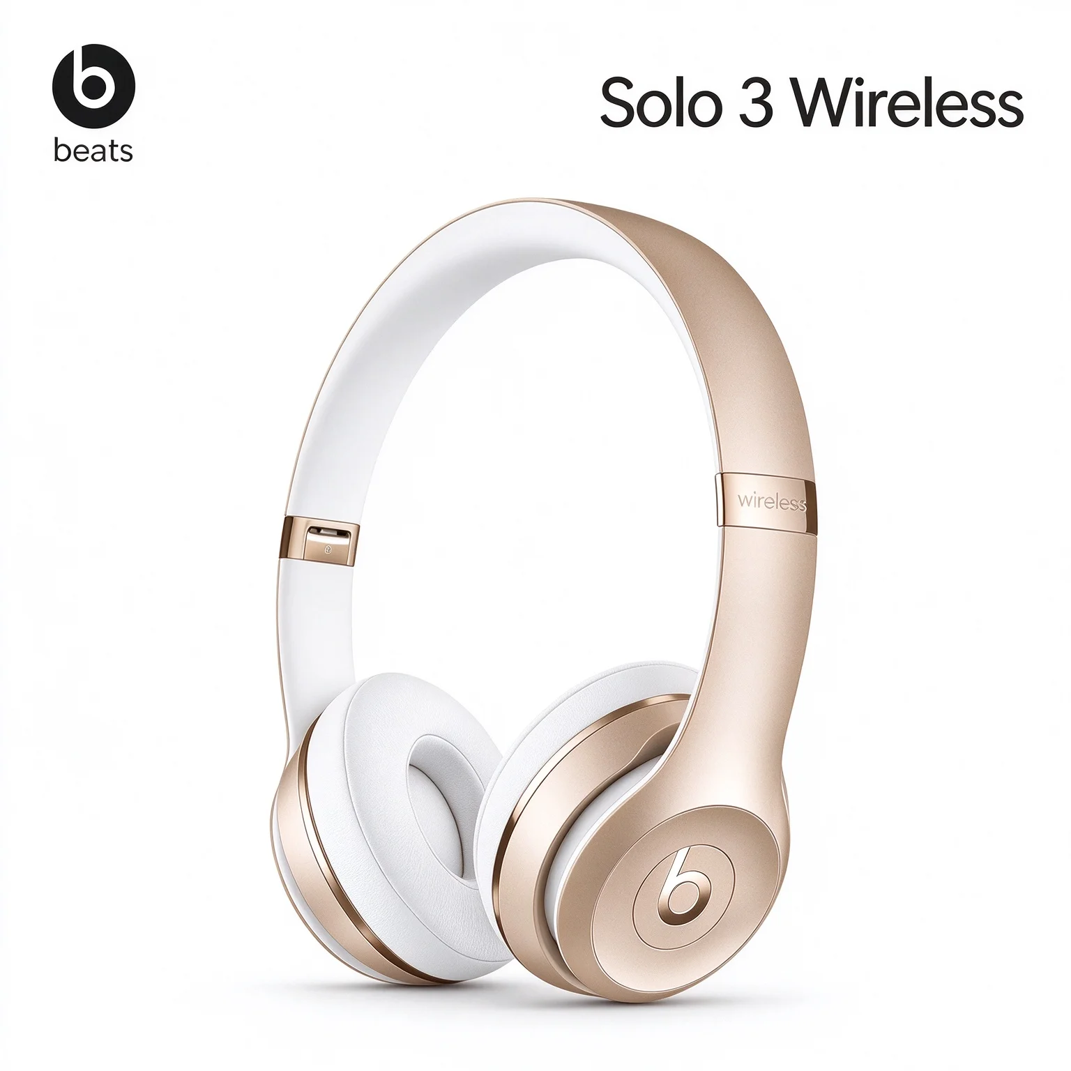 Beats Solo 3 Wireless Over-Ear Style Headphones, Adjustable Headband, 40 Hour Battery for Road Trips and Long Flights