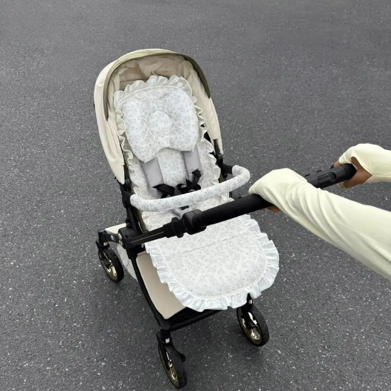 A5YC Soft Baby Carriage Mat Machine Washable Foldable Fit Most Strollers Model