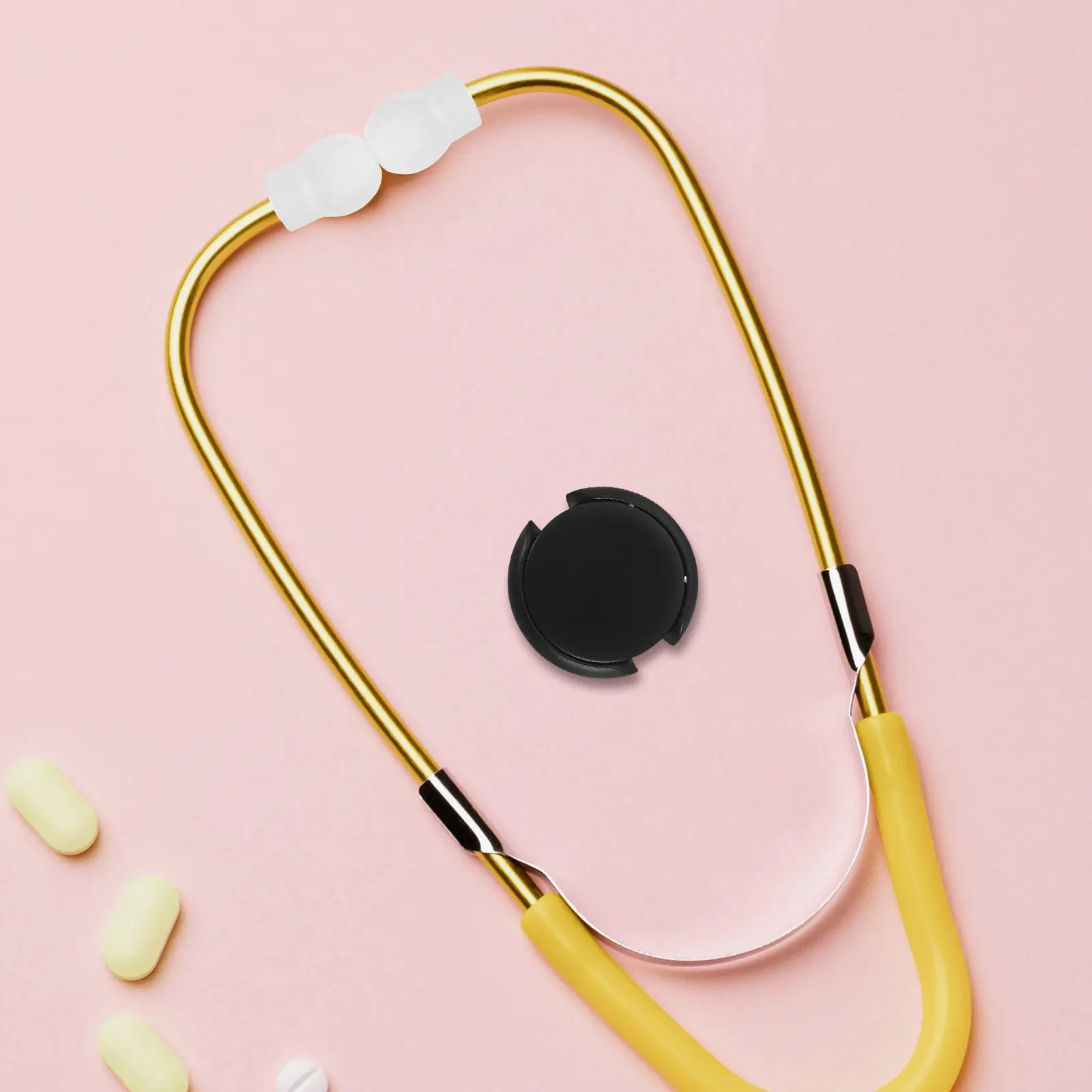 

10Pcs Stethoscope Name Tags Plastic Clip-on Identification Plates Portable Badge Charms for Professionals Nurse Use