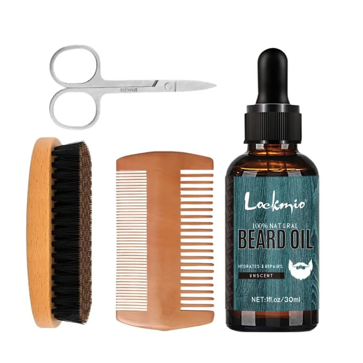 Men's Beard Oil Facial Hair Growth Serum Long-lasting Hydration, Anti-dryness and Nourishing Moustache Conditioner for All Types