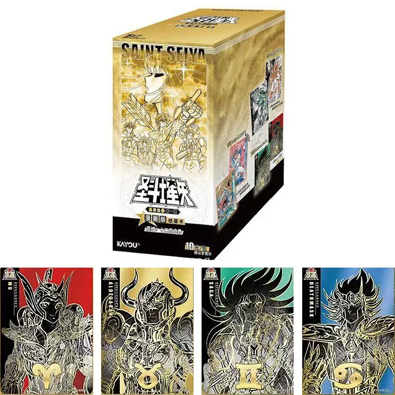 Tarjetas Coleccionables Originales KAYOU Saint Seiya Versión Manga, Paquete de Contratos Vol.1, Anime TCG, Tarjetas Coleccionables Raras, Regalos, Juguetes