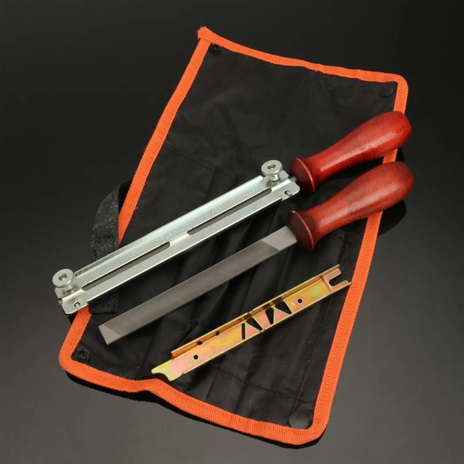 ABVC 5Pcs/Set Chainsaw Sharpening Filing Kit 5.2Mm File Fits For 3/8 Pro Chain