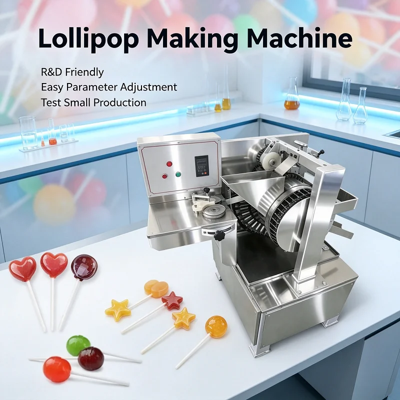 Lollipop Making Machine Industrial Candy Forming Equipment Hard Round Lollypop Processing Line For Mini Candy Factory