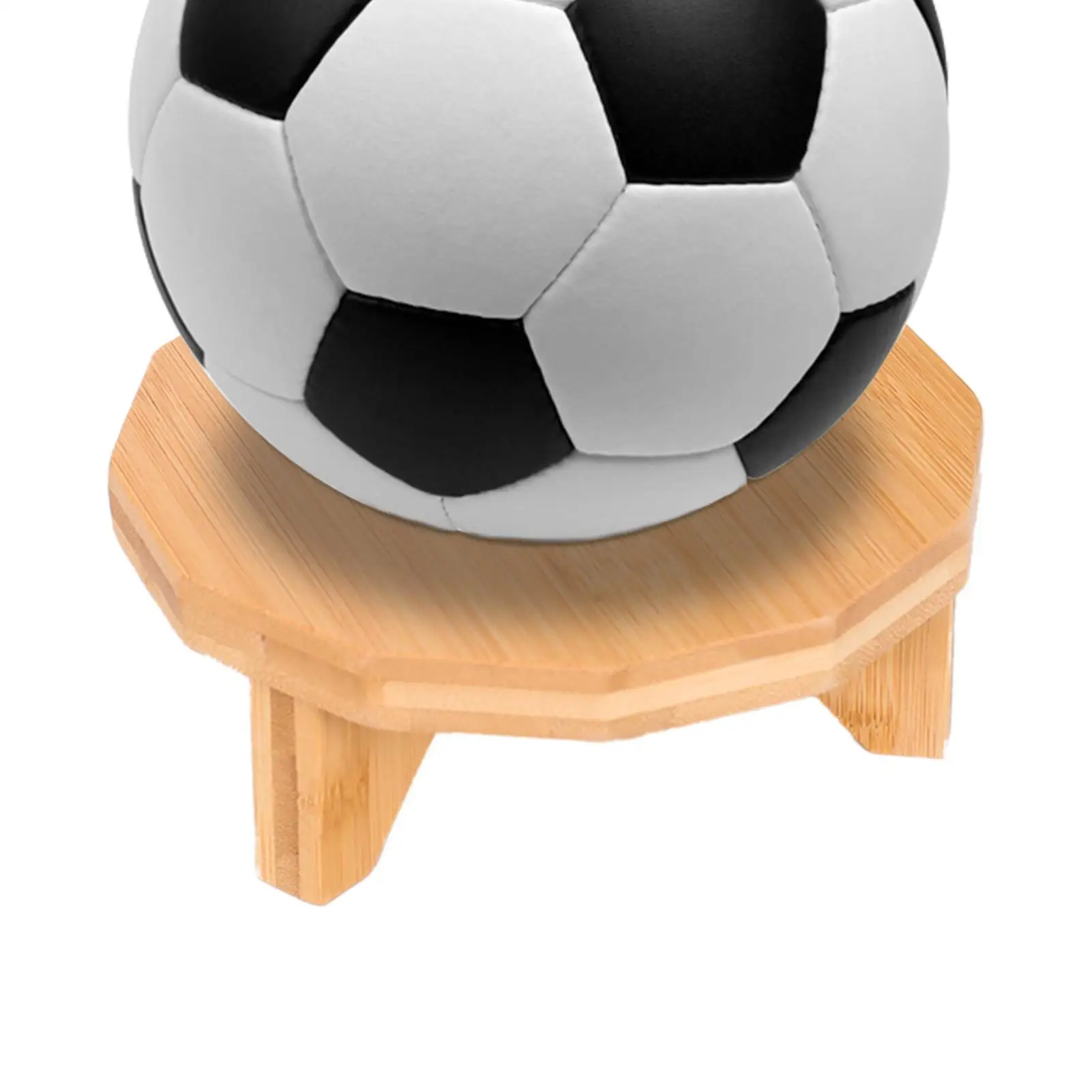 

Basketball Stand Display Wood Football Holder Decorative Sports Court Display Stand For Living Room Dorm Room Kids Teen Bedroom