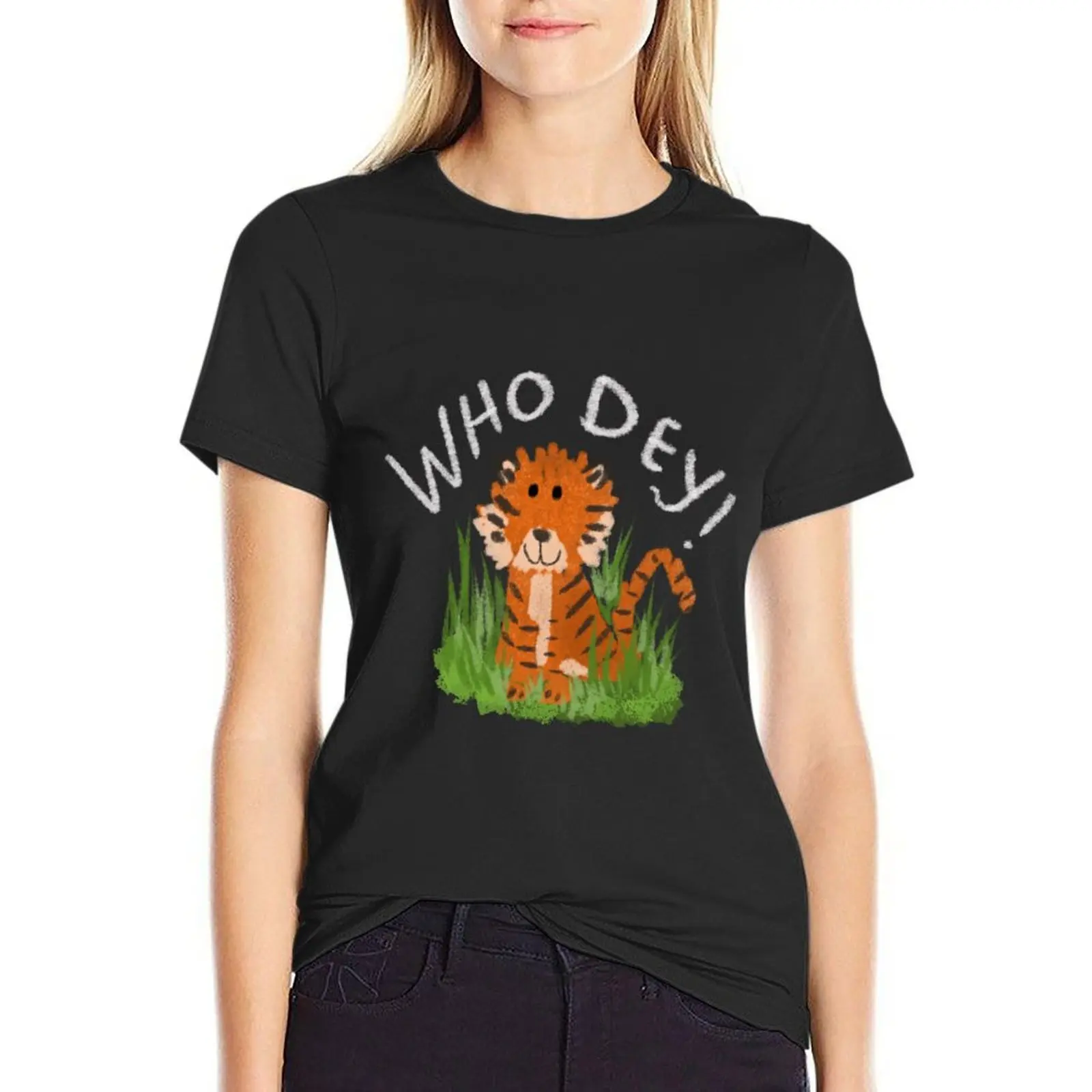

Lil Bengals Who Dey T-Shirt kawaii clothes Female clothing korean fashion plus sizes t shirt for Women