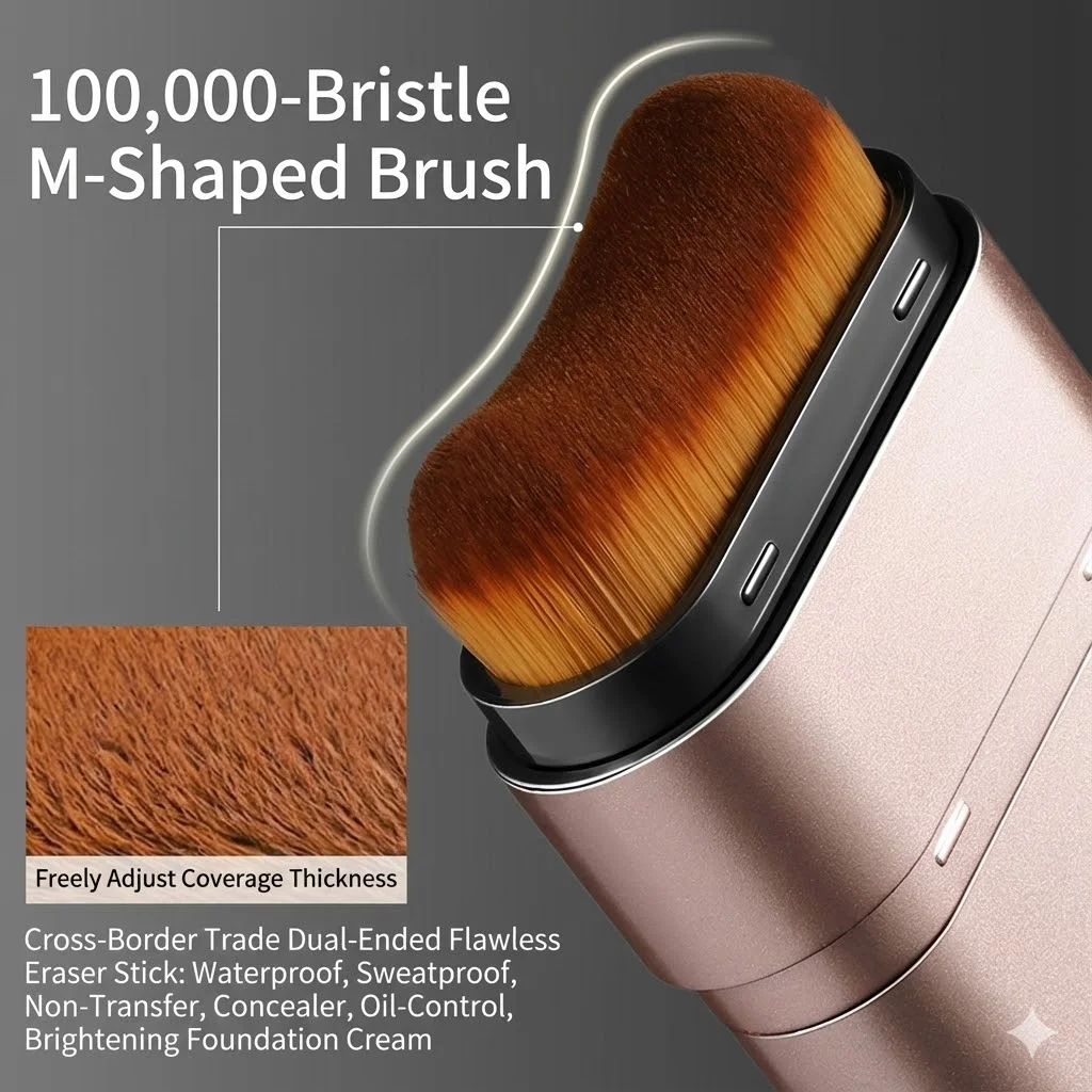 عصا كريم أساس مائي من LIFE GIRLS 2 في 1 مع فرشاة | توهج ديوي قابل للبناء | مكياج بشرة زجاجية كورية | صديق يدوم طويلاً والسفر #6