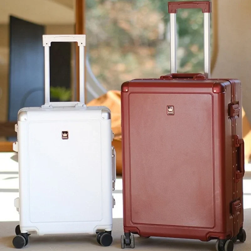 20 24 26 Inch Men Luggage Sets Bag Trolley Suitcase Rolling Spinner Wheels Pull Rod Woman Men Aluminum Frame Traveller Case