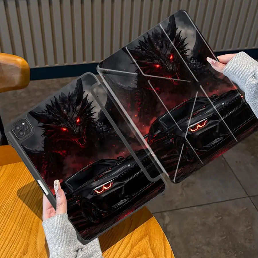 

Tablet Case For iPad Pro 11th 10th 9th 8th 7th 12.9inch Pro 2025 Mini 6 7 Air 4 5 M3 M2 M4 11inch Holder Cover Dragon Car