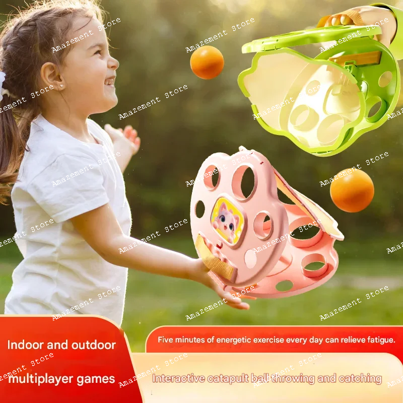 

handheld ball exercise, interactive ball throwing, indoor and outdoor ball games, parent-child stress relieving table tennis