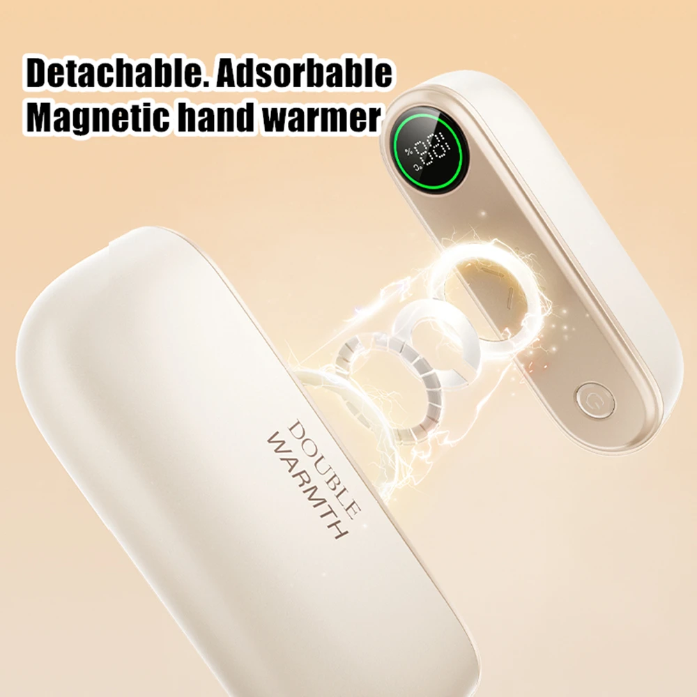 Hand Warmers Rechargeable 2 Pack Magnetic Electric Hand Warmer With Digital Display Portable Pocket Heater Warm Gift For Outdoor view 6