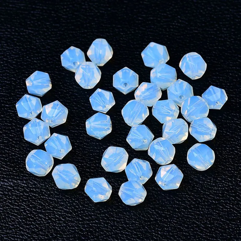 Opal diamond cut loose beads rhombus faceted irregular beads DIY handmade beaded jewelry