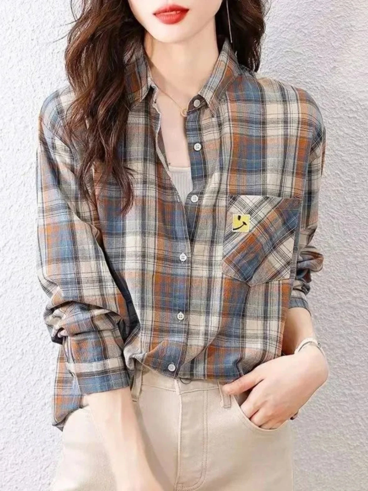 

Винтажное клетчатое длинное женское платье-свек в стиле ретро с воротником в клетку Dr irt Street Sle, свободная посадка, стандартная длина све