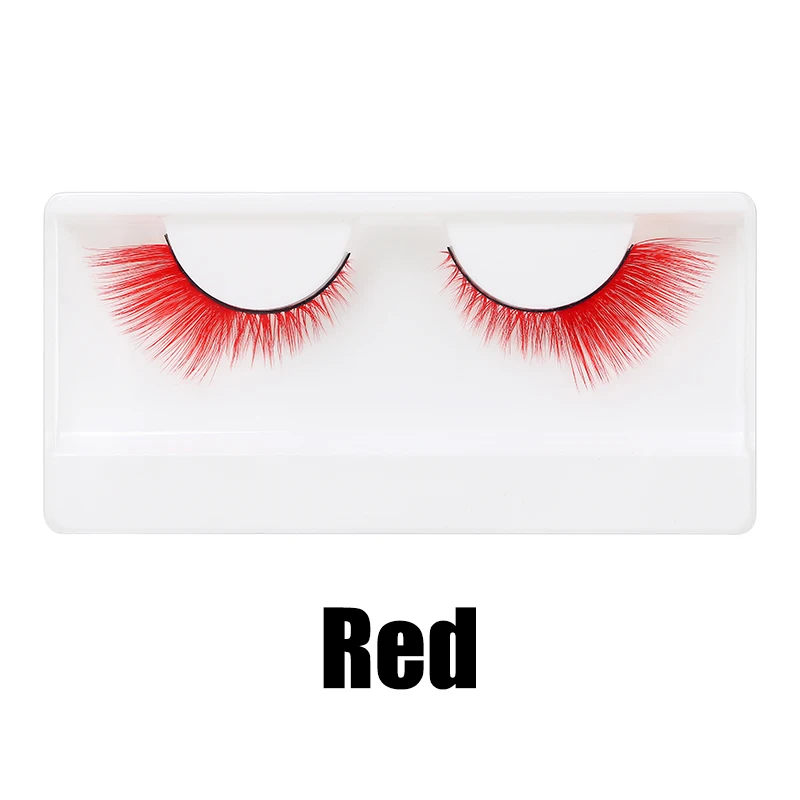 DINGSEN 1/5/10 Paar Bunte Flauschige Streifen-Wimpern Natürliche Weiche Wimpern Wispy Falsche Wimpern 3D Lockige Wimpern für Make-up – Detail 9